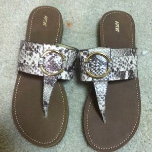 🌞3/$25 Apt. 9 Snakeskin flip flops